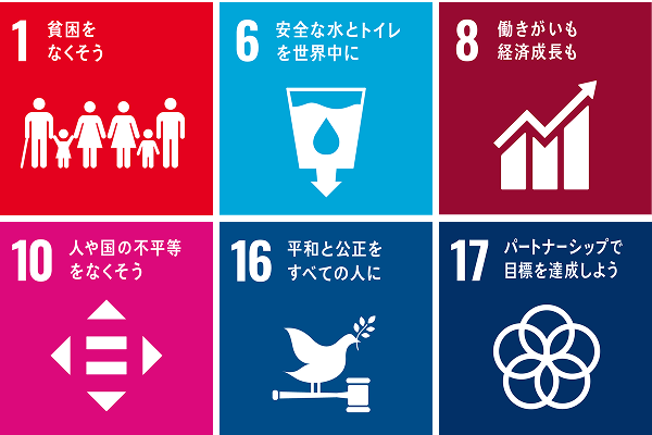 グローバル社会への貢献と暮らしの実現への取組みに該当するアイコン画像