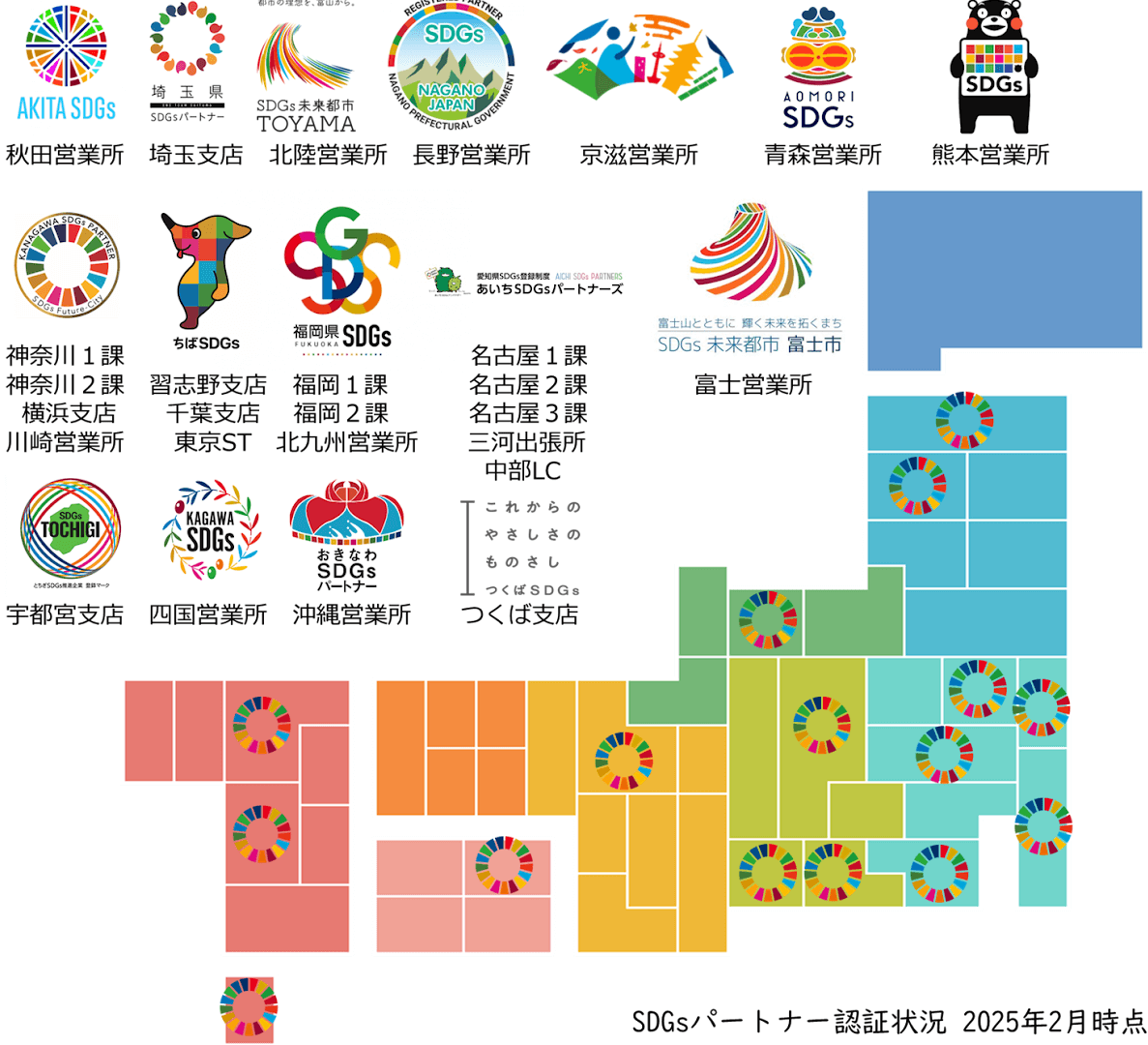 イシグロのSDGSパートナー認証状況 2025年2月時点